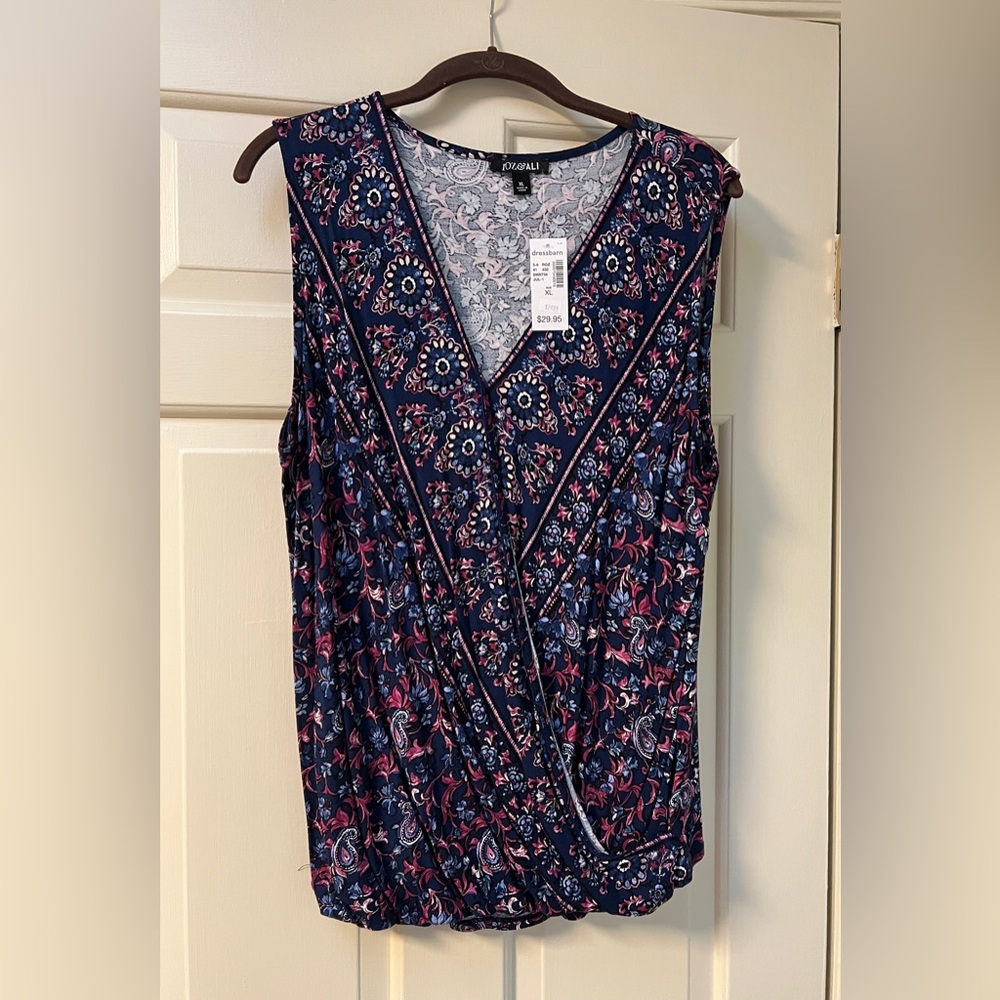 Roz and Ali DressBarn Woman's Sleeveless Top Paisley Size  XL